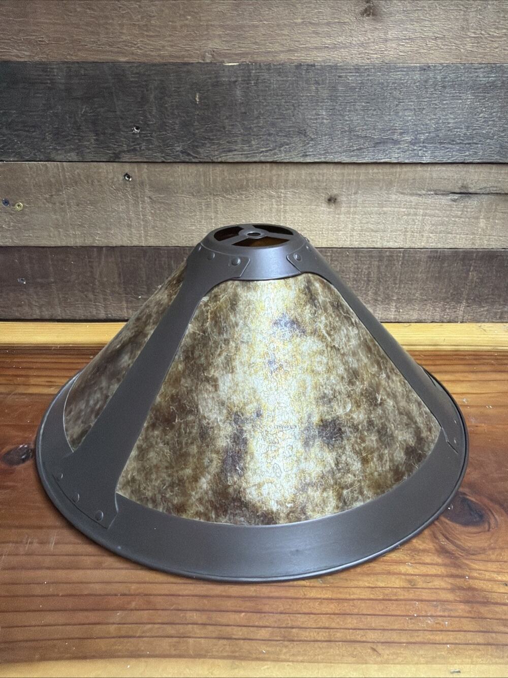 Mica Lamp Shade Arts And Crafts Mission Style Replacement 14 1/2 x 8 1/2" tall